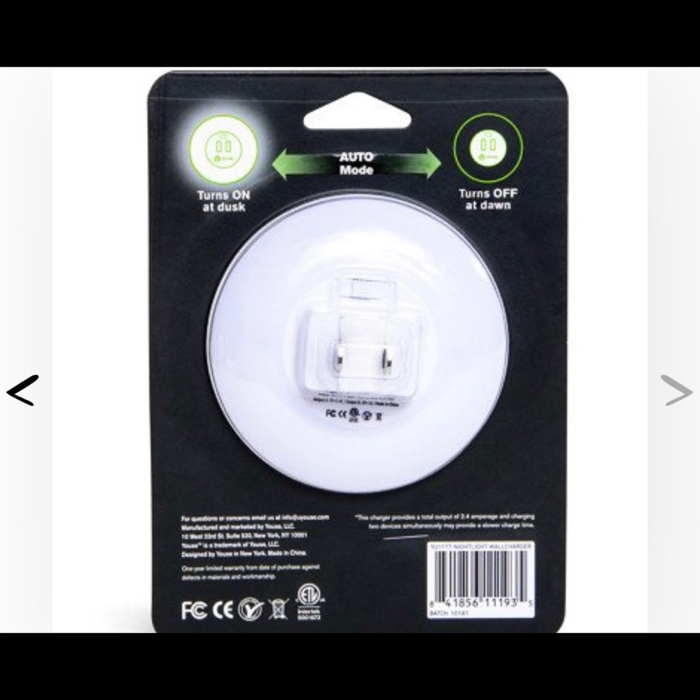 Led light with usb charger